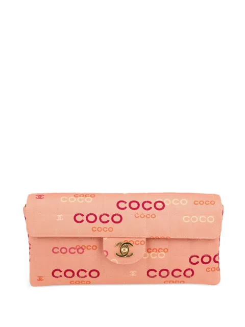 CHANEL Pre-Owned 2002 Choco Bar shoulder bag Pink 410077