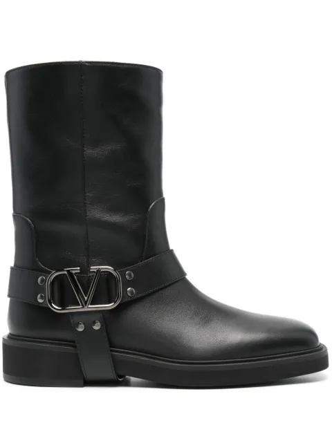 Valentino Garavani 30mm VLogo biker boots Black WS0JK6KZS