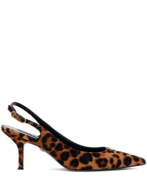 Roberto Cavalli leopard-print slingback pumps Brown TKS043PZA92