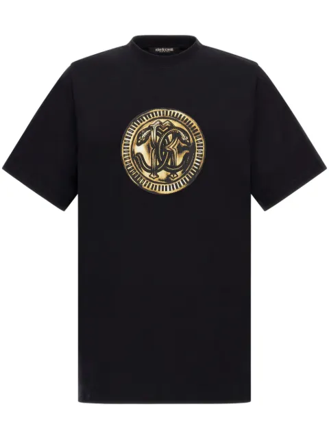 Roberto Cavalli bandana-print cotton T-shirt Black TRT61DJD060