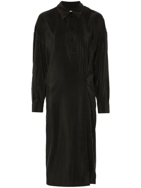 LEMAIRE twisted straight-collar dress Green DR1092LF1308