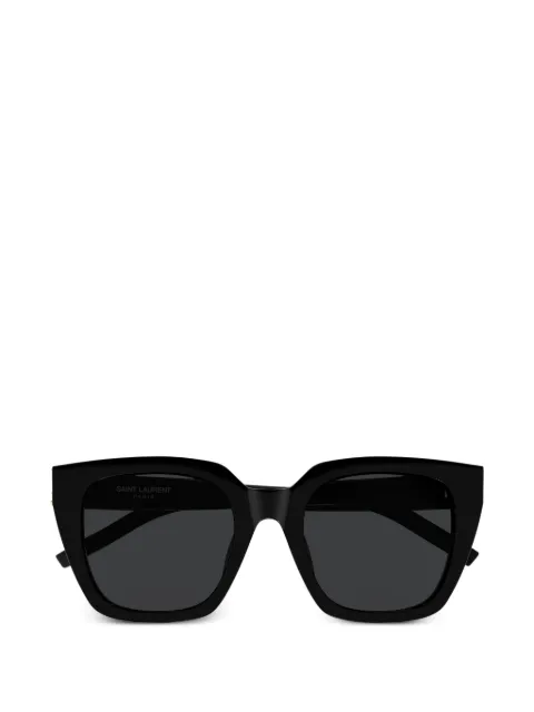 Saint Laurent Eyewear logo-plaque sunglasses Black SLM143001