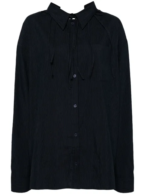 pushBUTTON back tie oversized shirt Blue PB2430206W