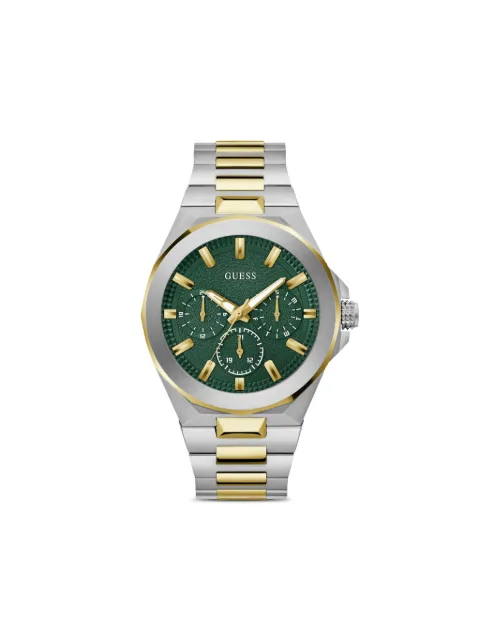 GUESS USA two-tone 46mm watch Green GW0798G3
