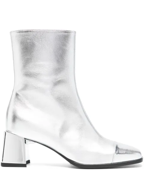 Carel Paris 60mm leather ankle boots Silver 33218505