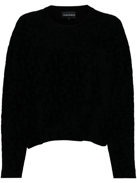 Emporio Armani logo pattern jumper Black 6D2MTC2M10Z