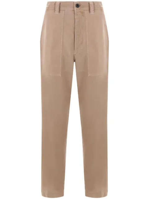 Incotex garment-dyed straight-leg trousers Neutrals 10S19740686