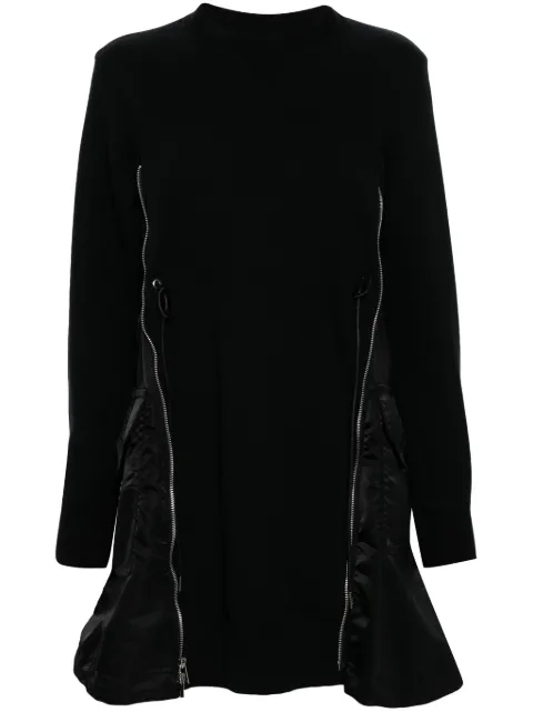 sacai Sponge mini dress Black SCW229