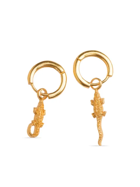 Natia X Lako Crocodile hoop earrings Gold MN008