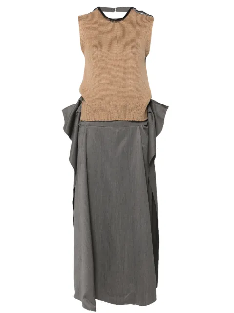LITKOVSKA draped midi dress Grey D04FW2425