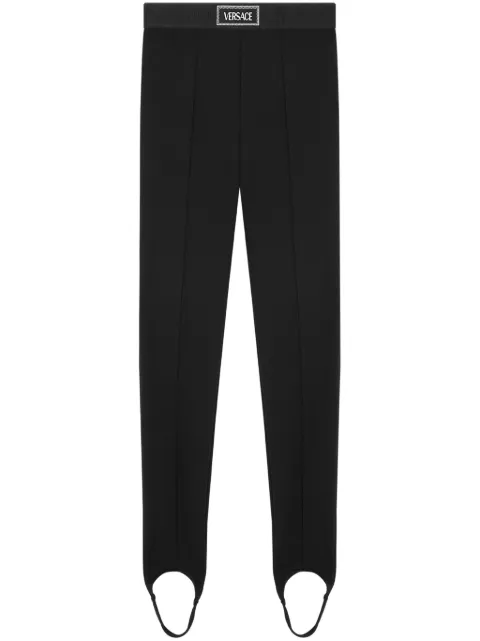 Versace viscose-blend stirrup leggings Black 10158791A12037