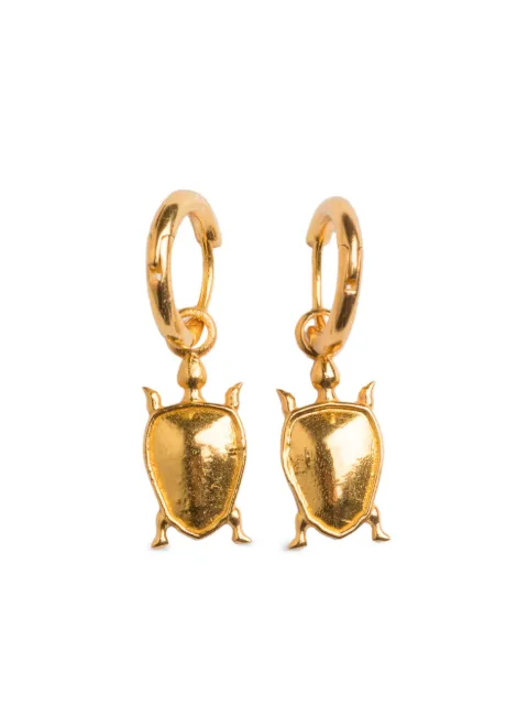 Natia X Lako Tiny Turtle hoop earrings Gold MN002