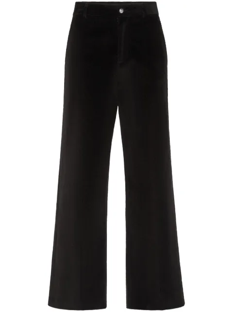 Philipp Plein wide-leg velvet trousers Black AADCMRT1453PTE086N