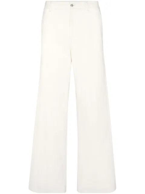 Philipp Plein wide-leg velvet trousers White AADCMRT1453PTE086N