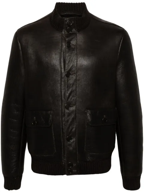 Salvatore Santoro leather bomber jacket Brown 47561U
