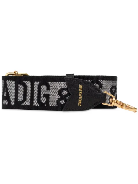Zadig&Voltaire logo-jacquard shoulder strap Grey LWOG00005