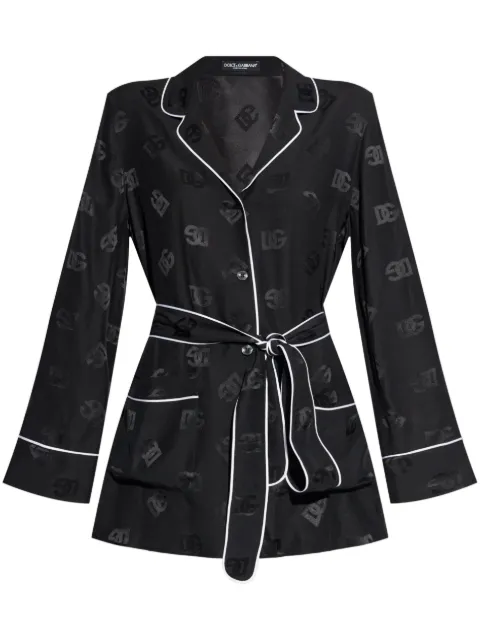 Dolce & Gabbana DNA satin jacquard shirt Black F5I89TFJ1JO
