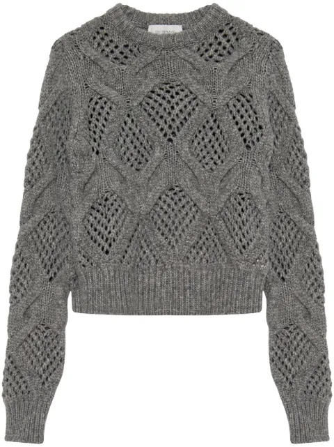 Sportmax open-knit long-sleeve jumper Grey 2422366092600