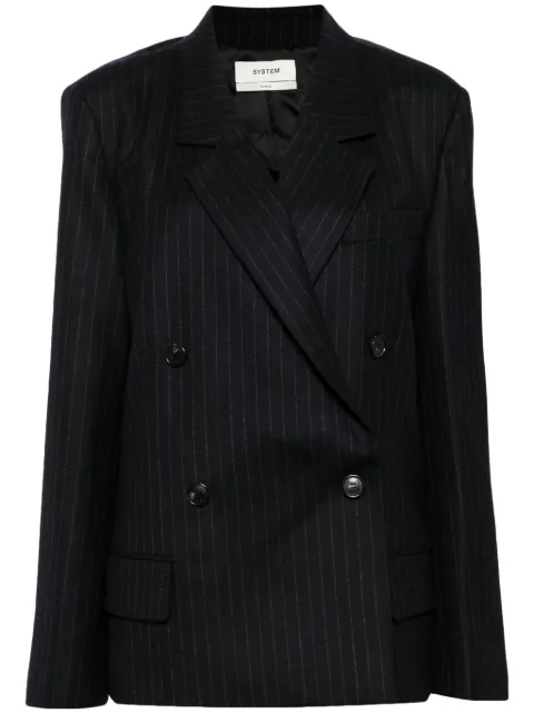 System classic stripe blazer Blue SY2E8WJCT02W