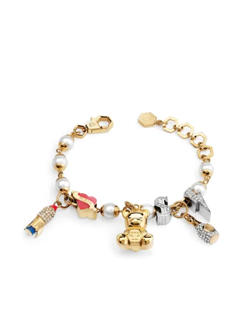 Philipp Plein logo charm bracelet Gold PJFEA06BU