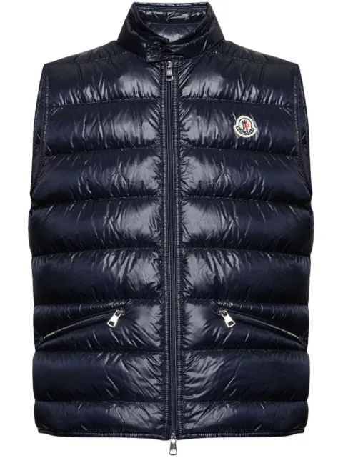 Moncler Gui quilted down gilet Blue L10911A1070053029