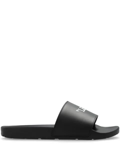 Off-White x Virgil Abloh logo-print slides Black OMIU001C99MAT0011001
