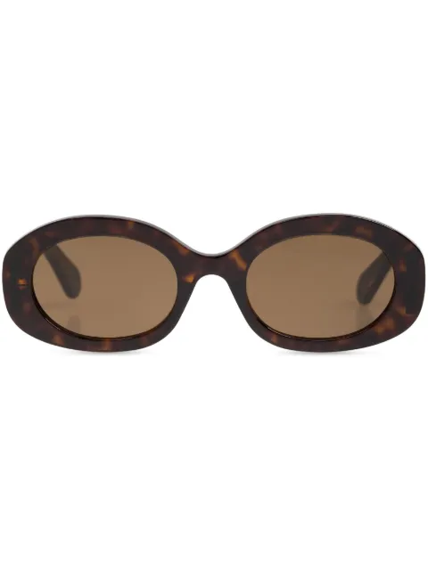 Chloé Eyewear oval-frame recycled-acetate sunglasses Brown CH0258S