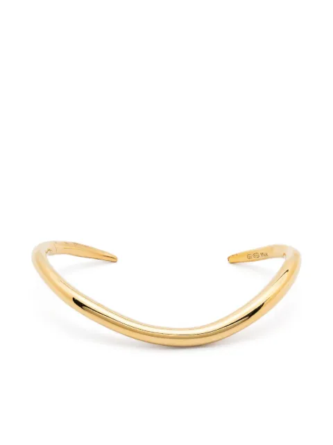 Wouters & Hendrix Wavy bangle bracelet Gold BSC031G