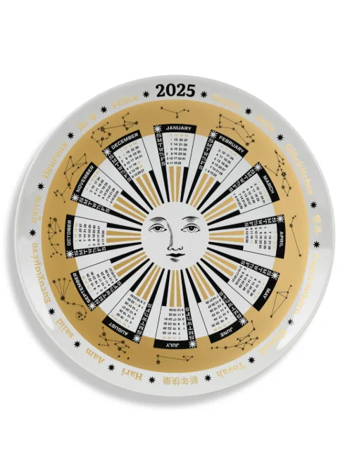 Fornasetti 2025 Calendar plate White P35Z2025
