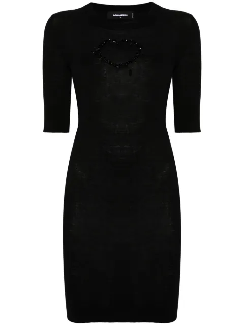 DSQUARED2 crystal-embellished mini dress Black S75CV0840S18310