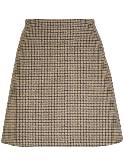 Moncler check-pattern mini skirt Brown J20932D00023597ZB