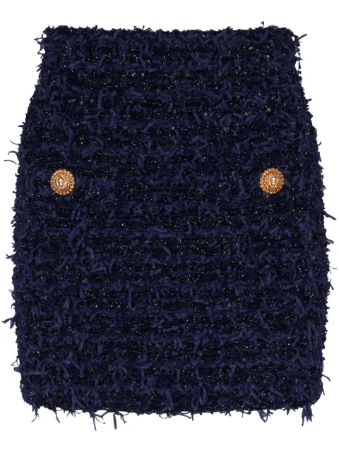 Balmain tweed mini skirt Blue DF0LB015KH74