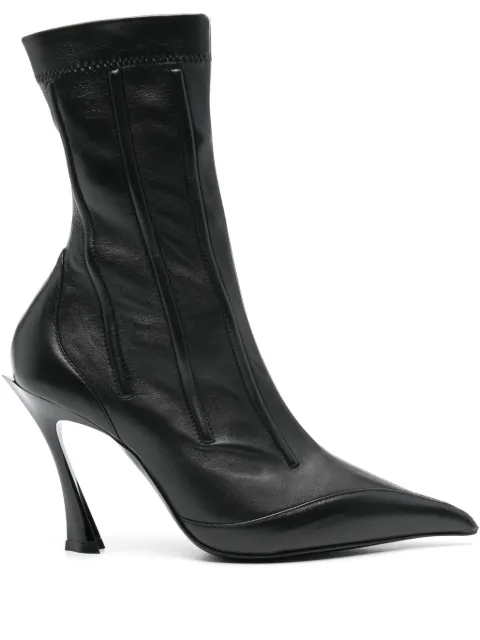 Mugler 95mm seam-detail boots Black MUWFW2425SC025TL