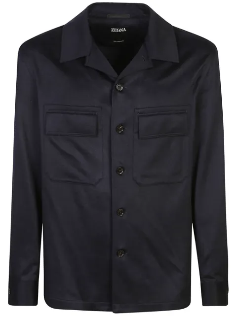 Zegna button-fastening shirt Black E8V46SOT6B