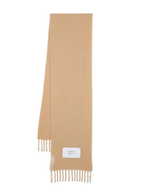 Maison Kitsuné logo-patch scarf Neutrals LM06206WA0022