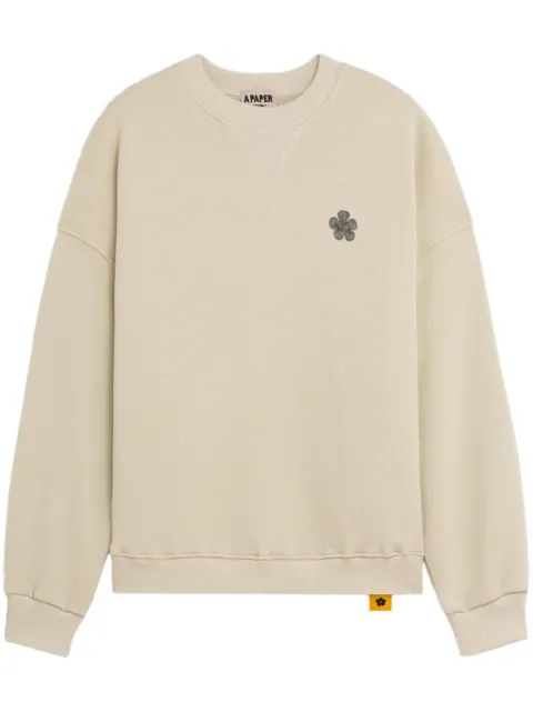 A Paper Kid logo-print sweatshirt Neutrals F4PKUASW011