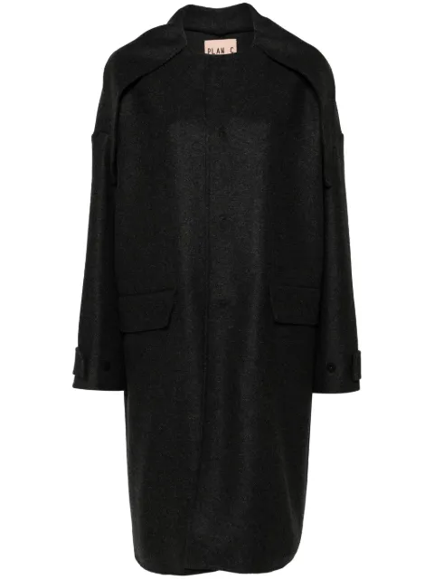 Plan C felted coat Grey CSCAC01D08TW047