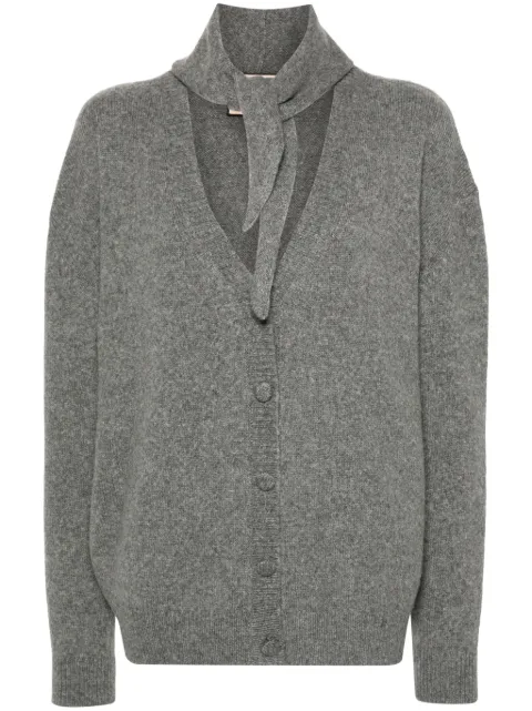 Plan C ribbed-knit cardigan Grey CACMF50K00FW037