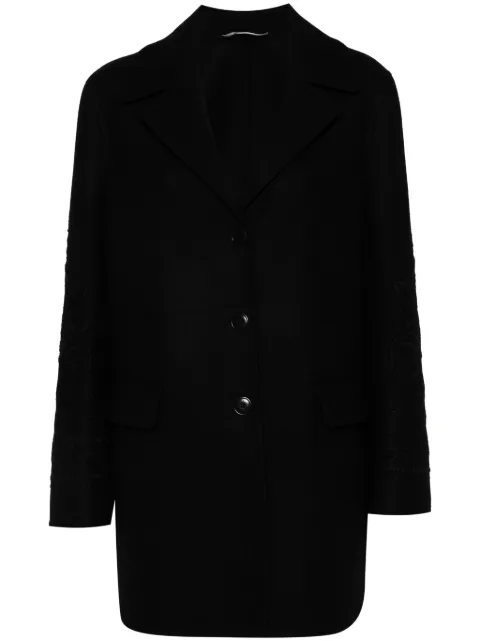 Ermanno Scervino floral embroidery coat Black D456D303RHNG
