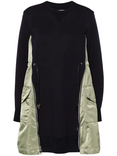 sacai panelled mini dress Blue SCW229