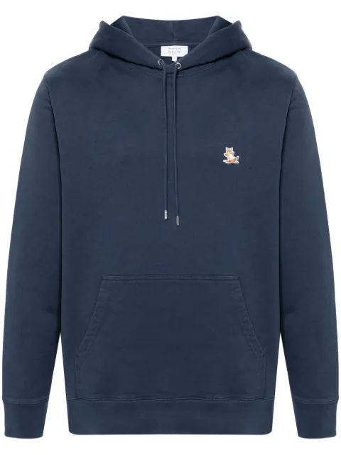 Maison Kitsuné Fox Head cotton hoodie Blue LM00706KM0001