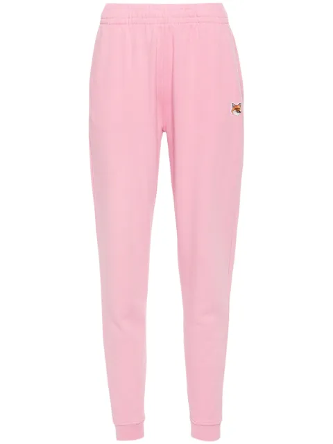 Maison Kitsuné Fox Head-appliqué track pants Pink MW01109KM0001