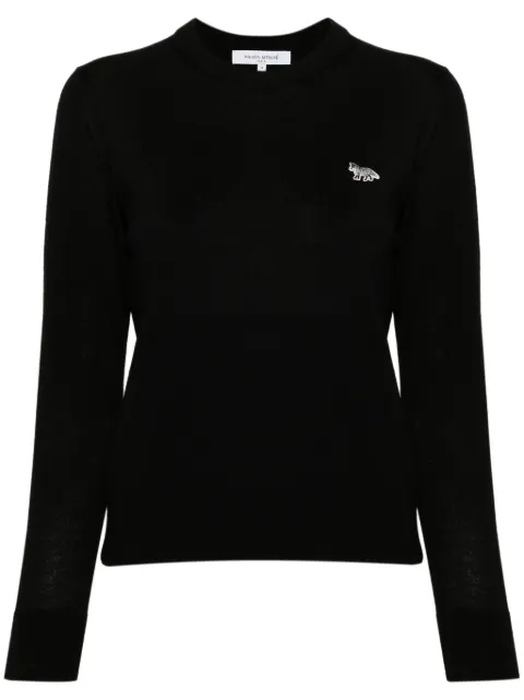 Maison Kitsuné Baby Fox-patch sweater Black MW00816KT1036