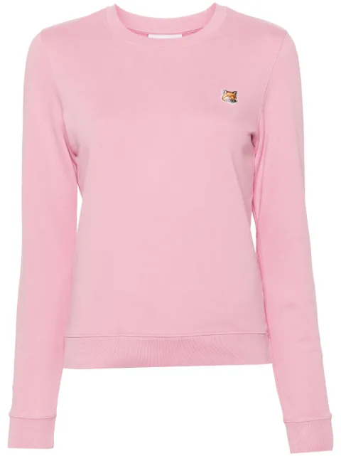 Maison Kitsuné Fox Head-patch sweatshirt Pink LW00302KM0001