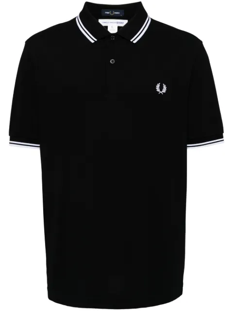 Comme Des Garçons Shirt embroidered logo polo shirt Black FNT502
