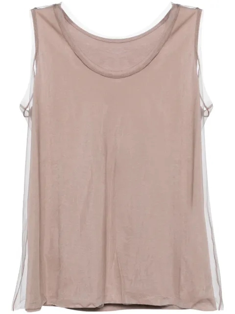 JNBY mesh-detailing top Neutrals 5O7010550