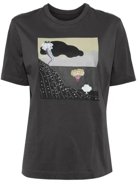 JNBY printed short-sleeved T-shirt Grey 5O8112690
