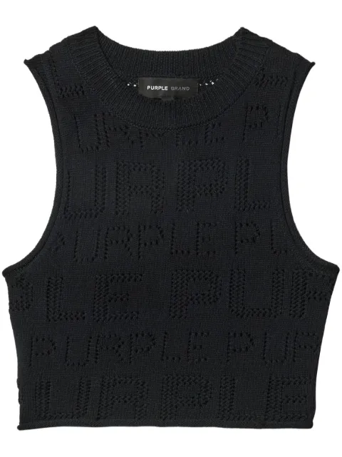Purple Brand logo-perforated top Black W7002PWBB424