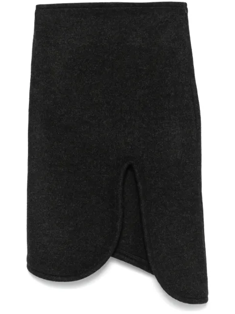 Victoria Beckham padded-trim midi skirt Grey 1424WSK005815A