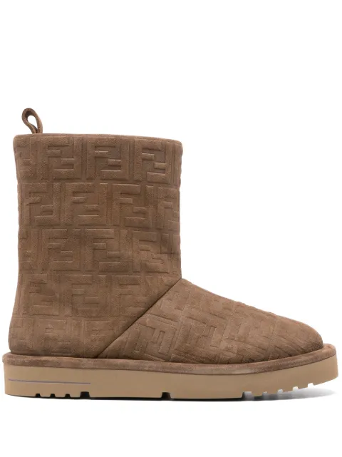 FENDI FF jacquard boots Neutrals 8T8606ASA1